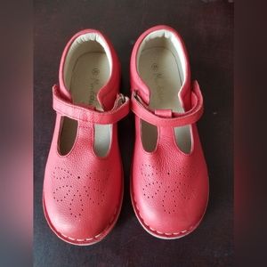 Nwot MiniBoden Red Leather T bar maryjane flats